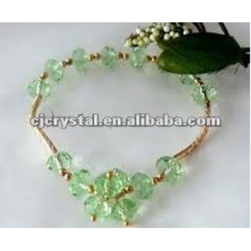 Green Amber Crystal Bracelet